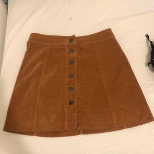 Madewell Camel Faux Suede Skirt